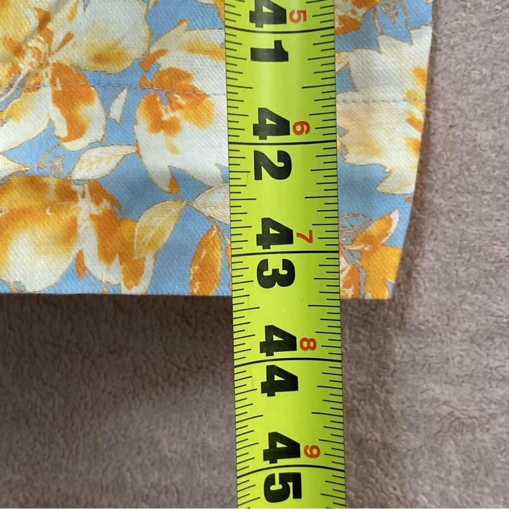 NEW Tuckernuck Puff Sleeve Midi Dress Women XXS Blue/Orange Floral HyacinthHouse - Picture 10 of 11